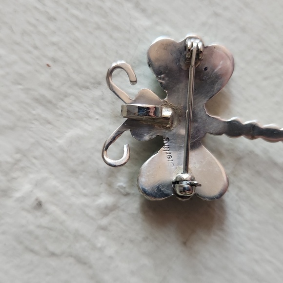 Beautiful NWOT Native American Navajo Turquoise & Sterling Dragonfly Pendant/Pin - Picture 6 of 10